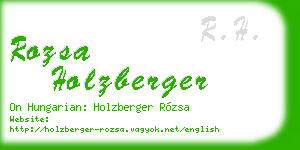 rozsa holzberger business card